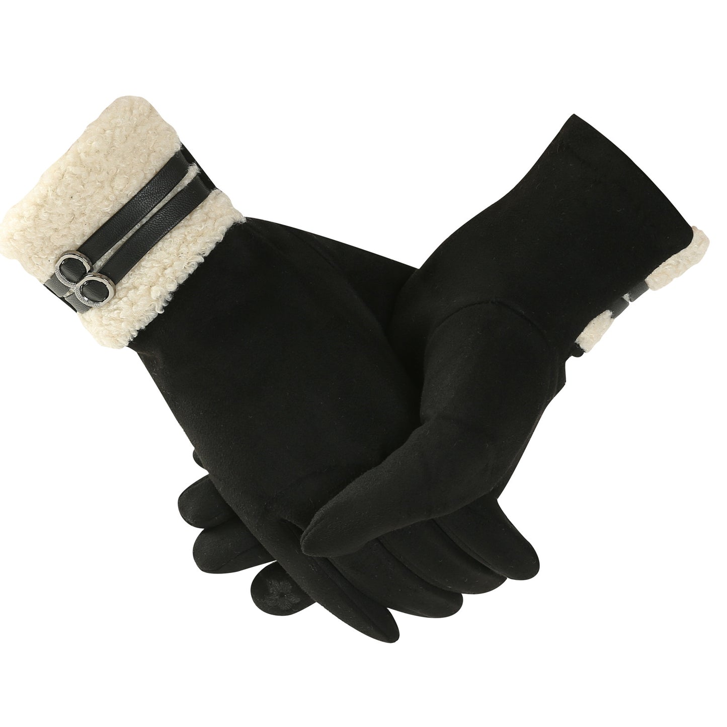 Gloves - Sherpa Cuff with Strap - Black