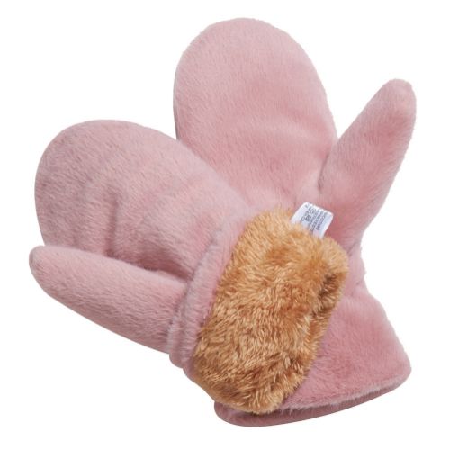 Mittens - Faux Fur Puffer Plush - Pink