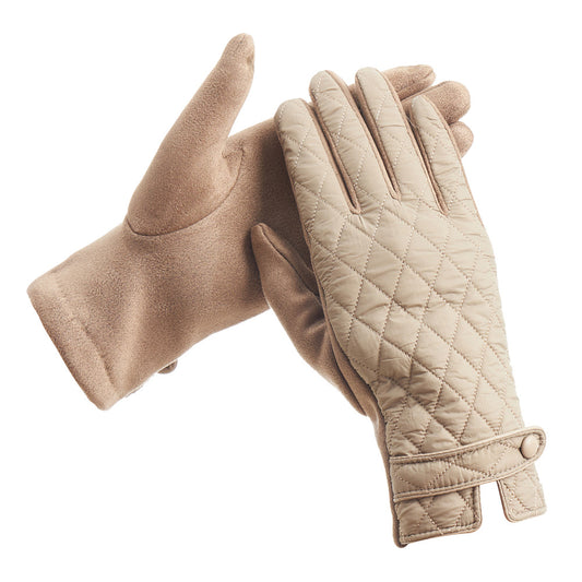 Gloves - Quilted - Cream