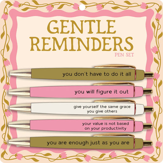 Pen Set - Gentle Reminders - Set of 5