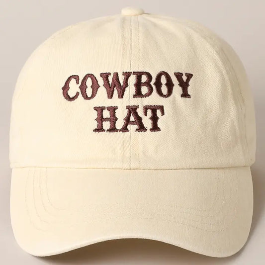 Baseball Hat - Cowboy Hat - Beige