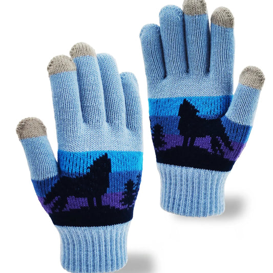 Gloves - Howls of Twlight Wolf - Blue