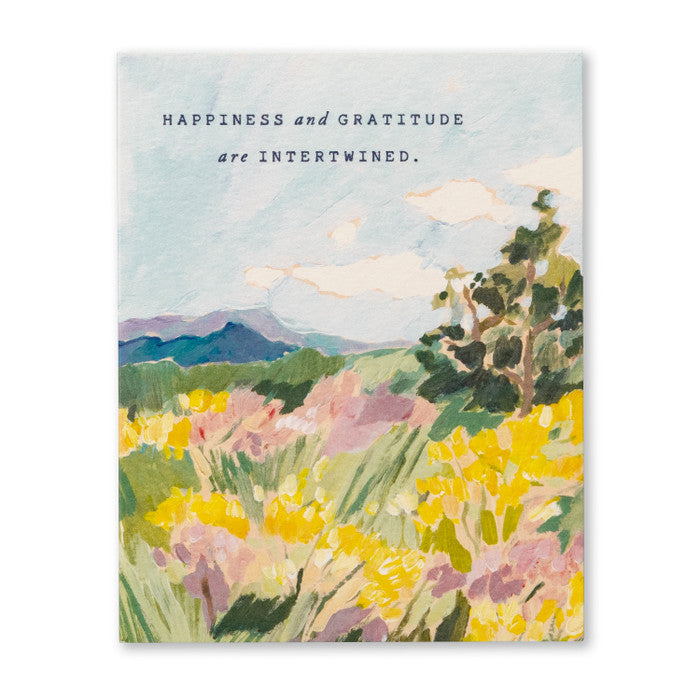 Card - Thank You - Happiness & Gratitude Are Intertwined