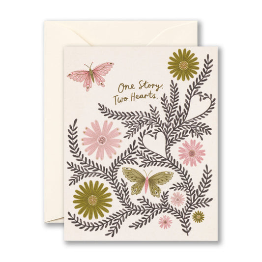 Card - Wedding - One Story. Two Hearts.