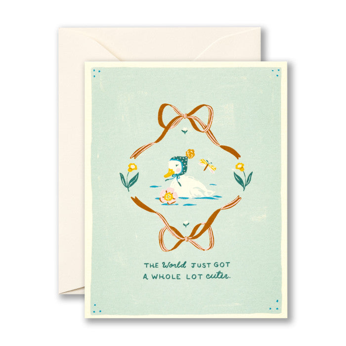 Card - New Baby - The World Just Got A Whole Lot Cuter