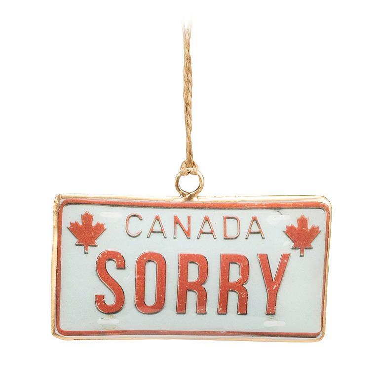 Ornament - Sorry License Plate