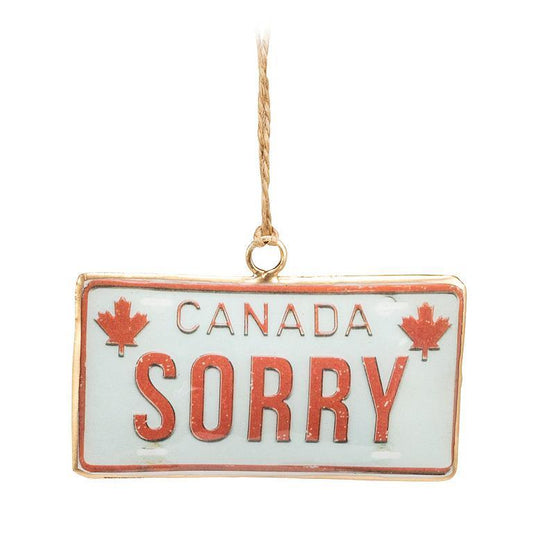 Ornament - Sorry License Plate