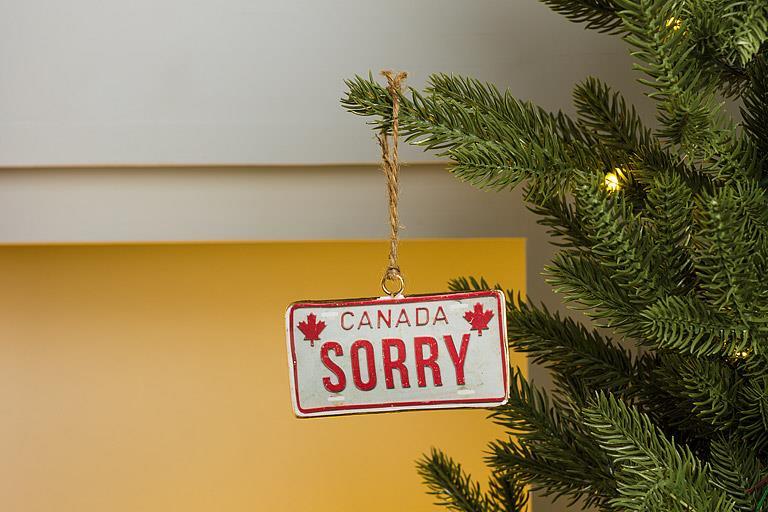 Ornament - Sorry License Plate