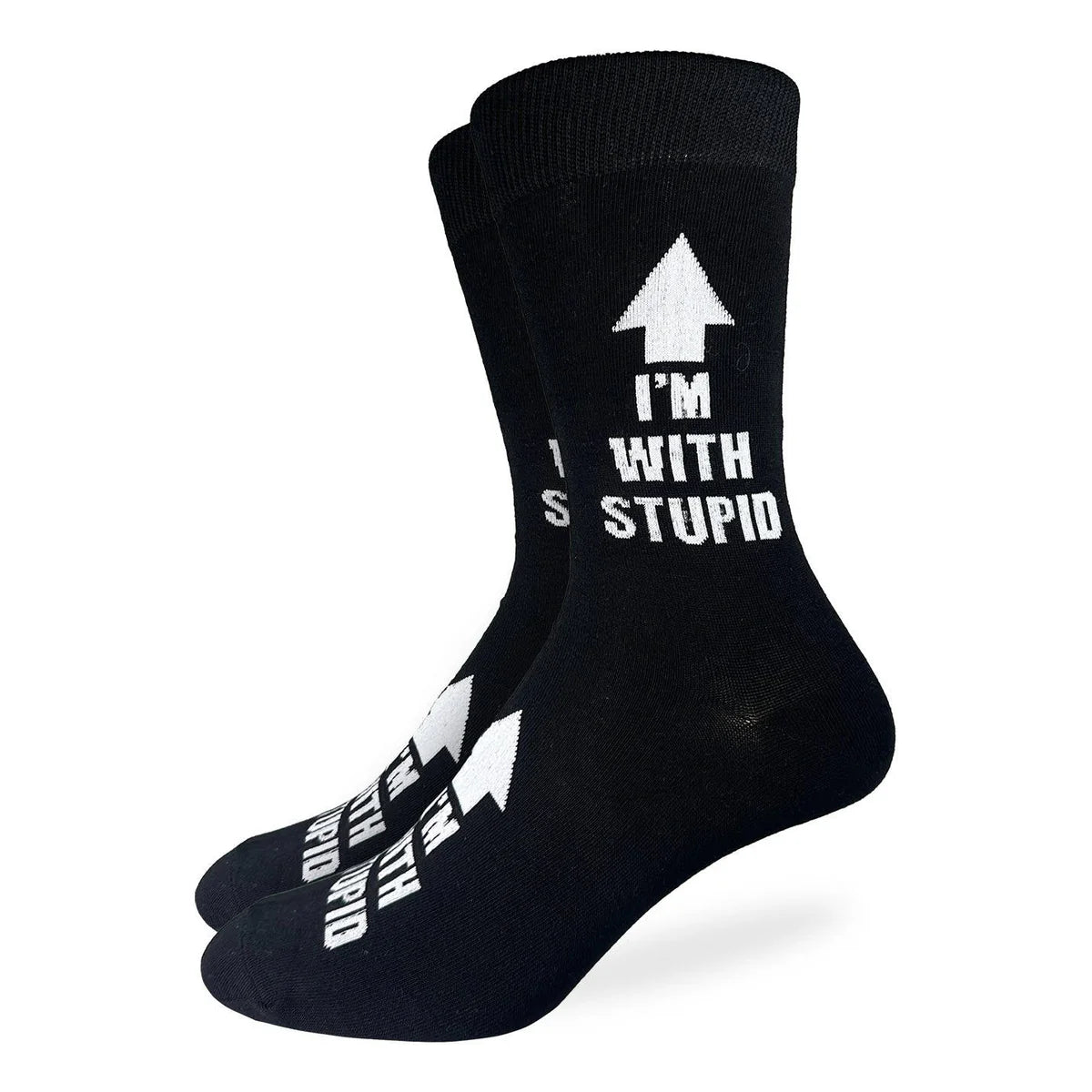Socks - Large Crew - I'm With Stupid