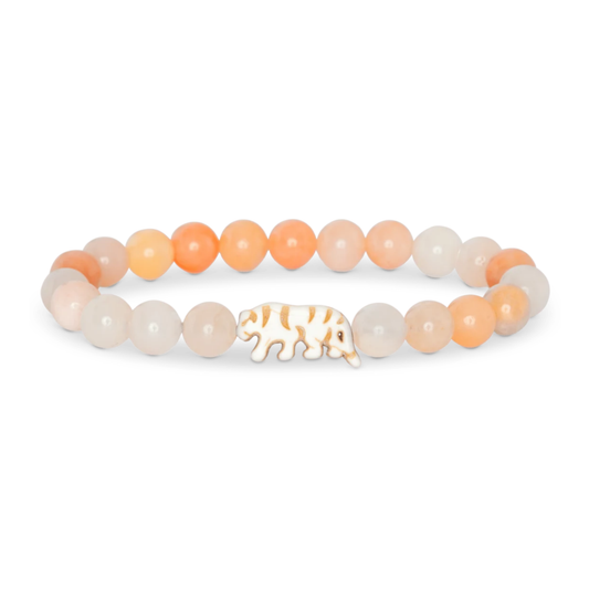 Animal Tracking Bracelet - Tiger - Hibiscus Pink
