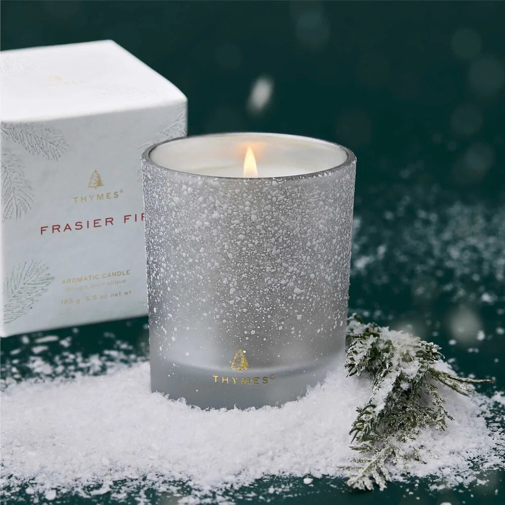 Thymes - Frasier Fir Flocked candle - 6.5oz