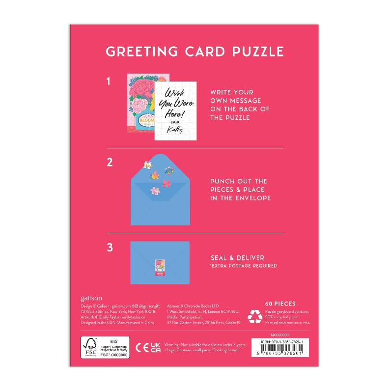 Puzzle Card - Blooms of Love