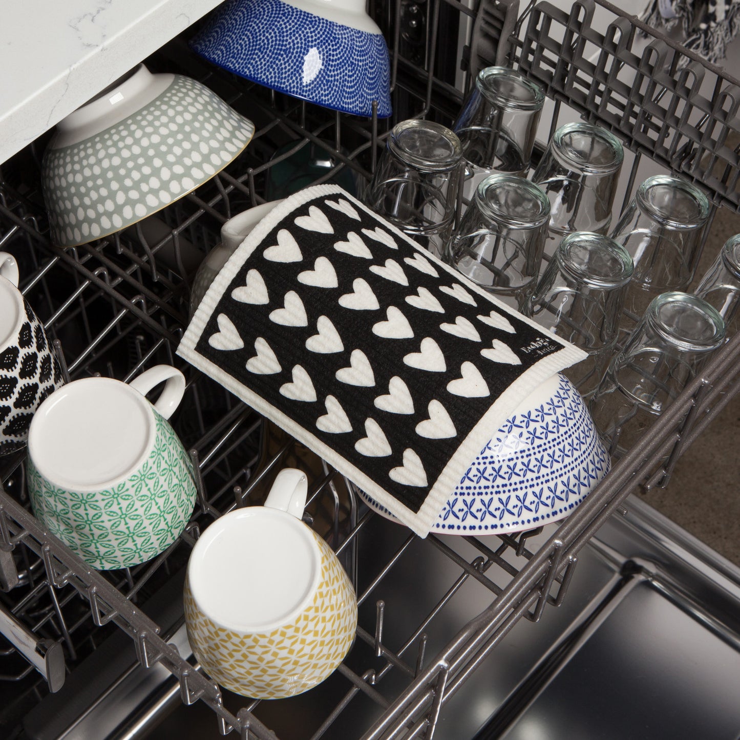 Swedish Dishcloth -  Hearts