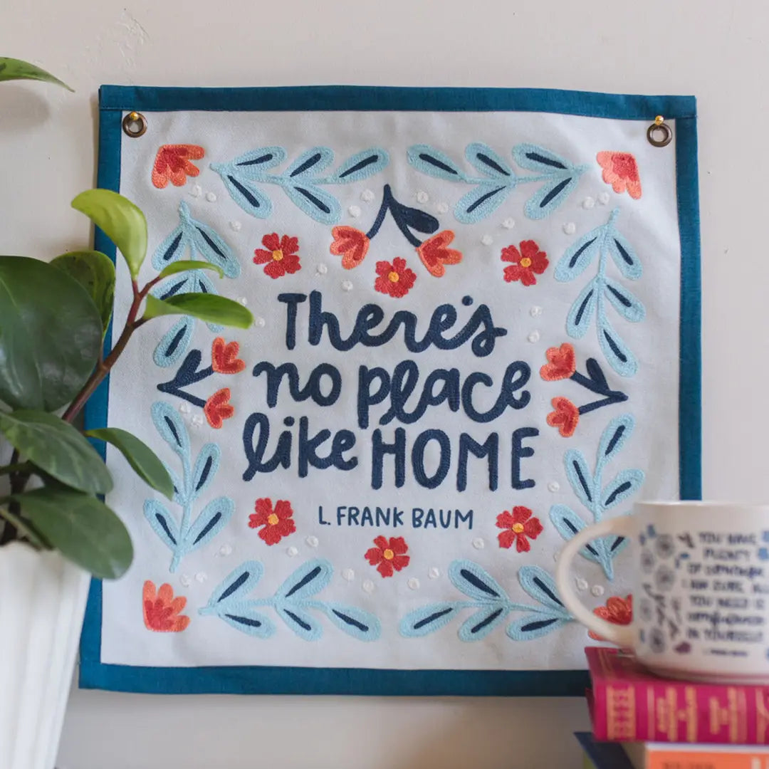 Canvas Banner - No Place Like Home - 14x14