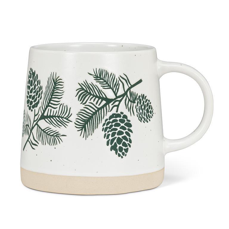 Mug - Pinecones - White