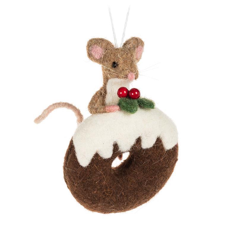 Ornament - Felt - Mouse on Donut