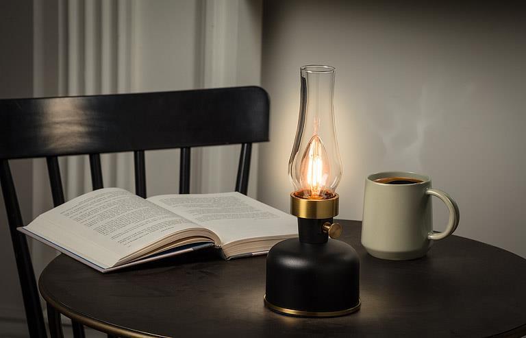 LED Lantern - Dimmable Black - 10.5"