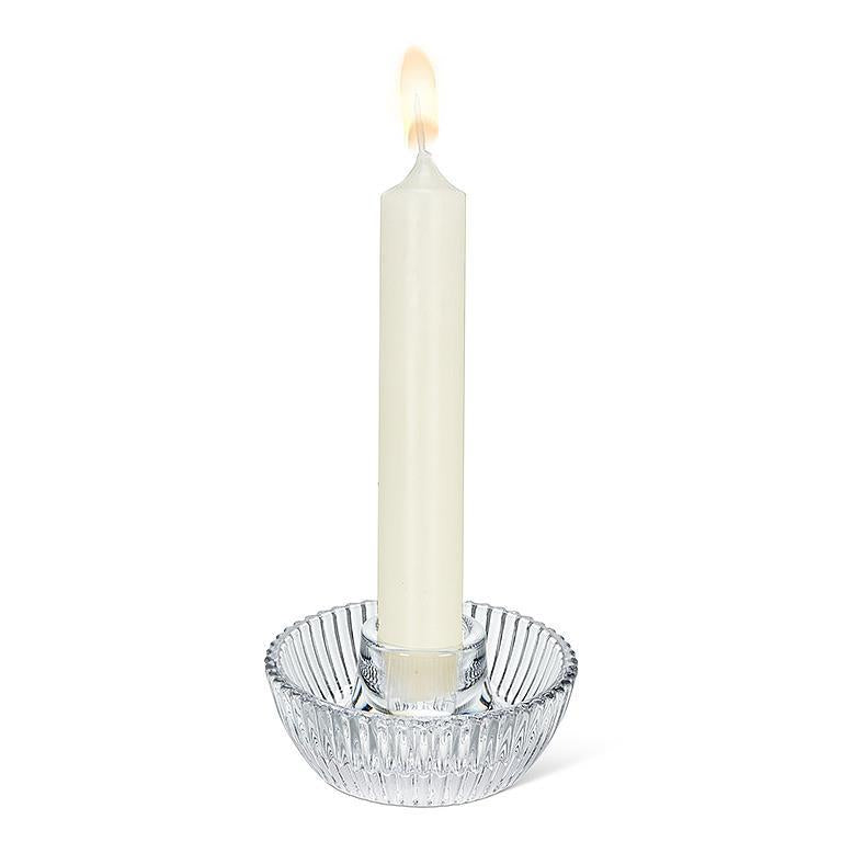 Candle Holder - Round Glass - 3.25"