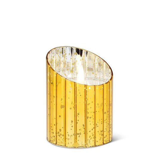 LED Candle - Angled Gold - 4"