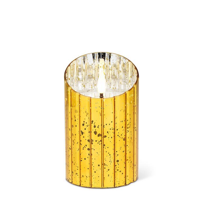 LED Candle - Angled Gold - 5"
