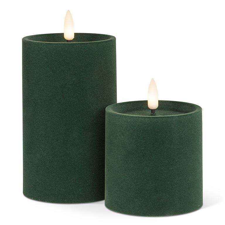 LED Candle - Velvet Green - 3"