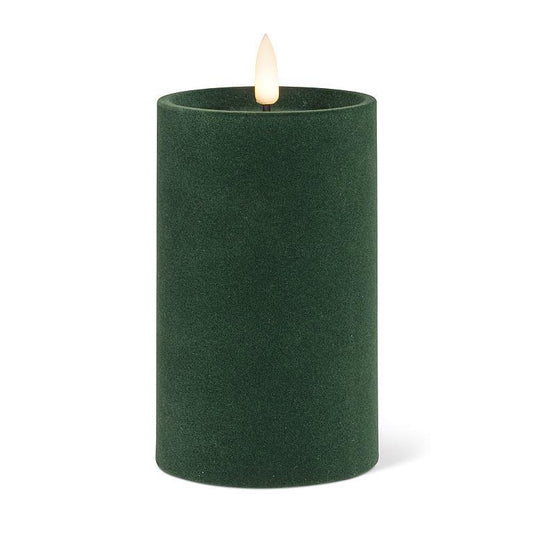 LED Candle - Velvet Green - 5"