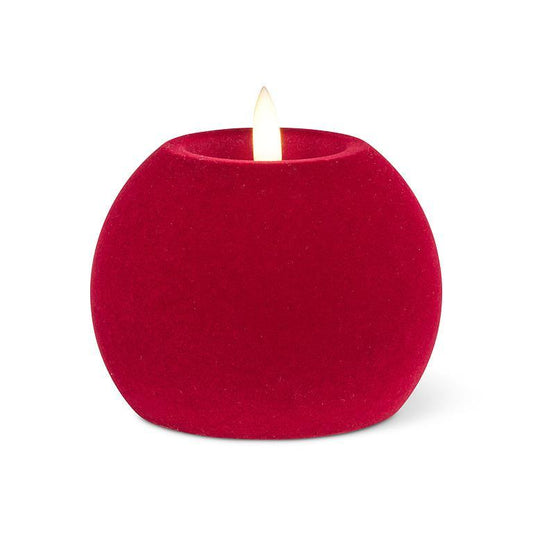 LED Candle - Velvet Burgundy - Ball 3.5"