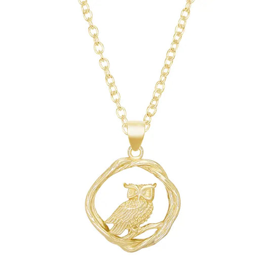 Necklace - Owl Branches - Gold 18”