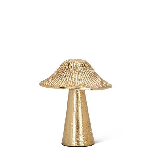Decor Piece - Gold Ribbed Mushroom - Small