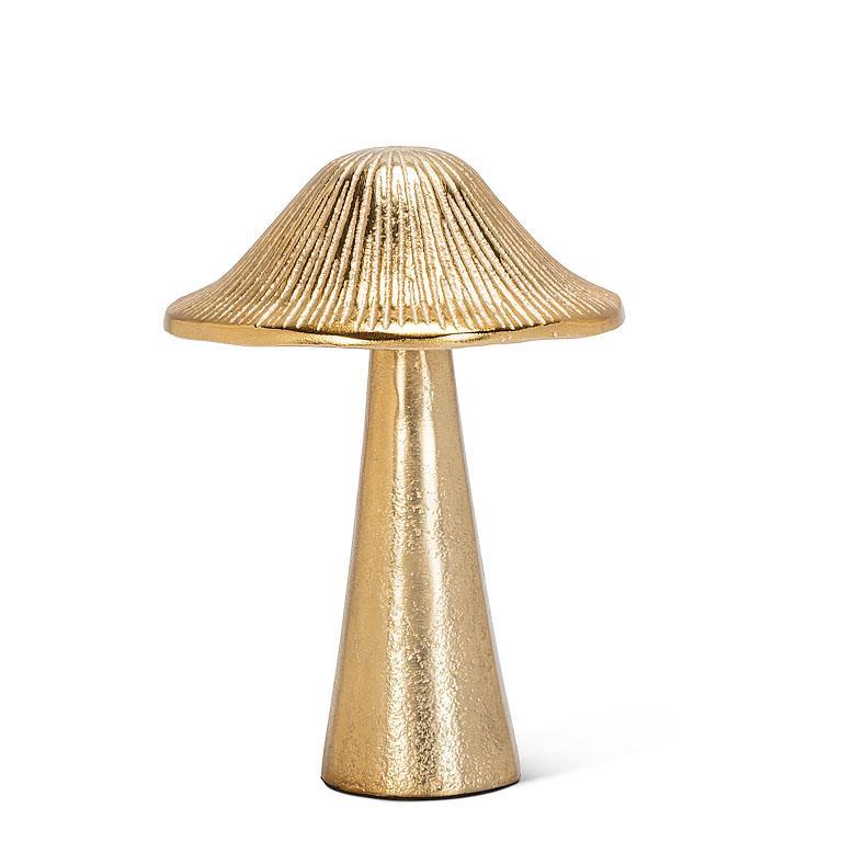 Decor Piece - Gold Ribbed Mushroom - Medium