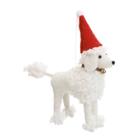 Ornament - Felt - Poodle with Hat