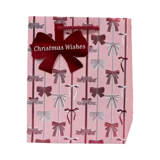 Medium Gift Bag - Bows Embossed - 9"
