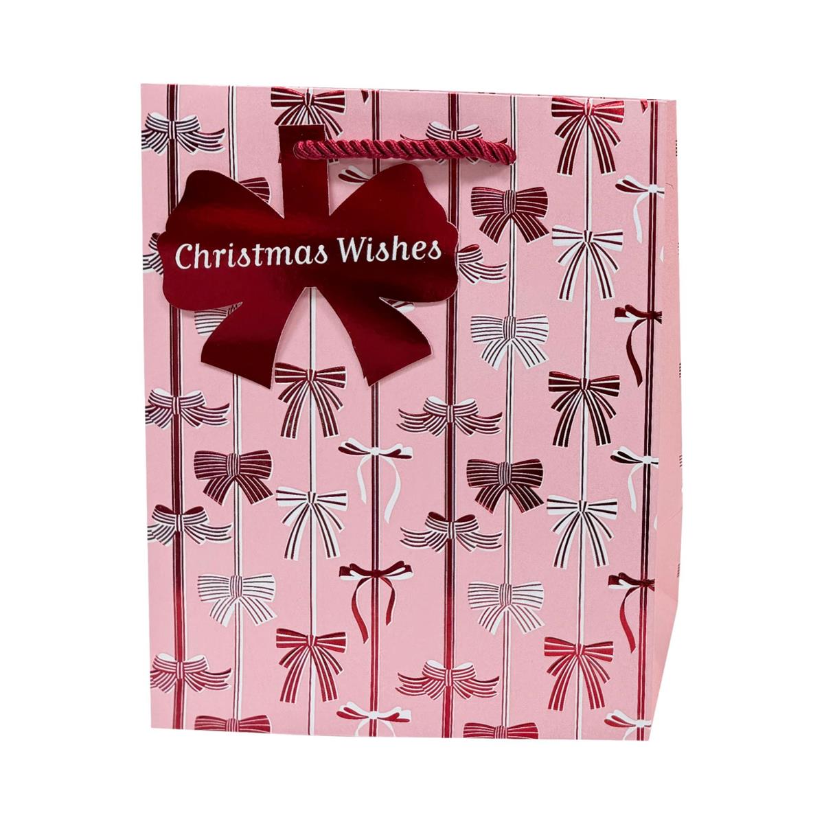 Large Gift Bag - Bows Embossed - 12"