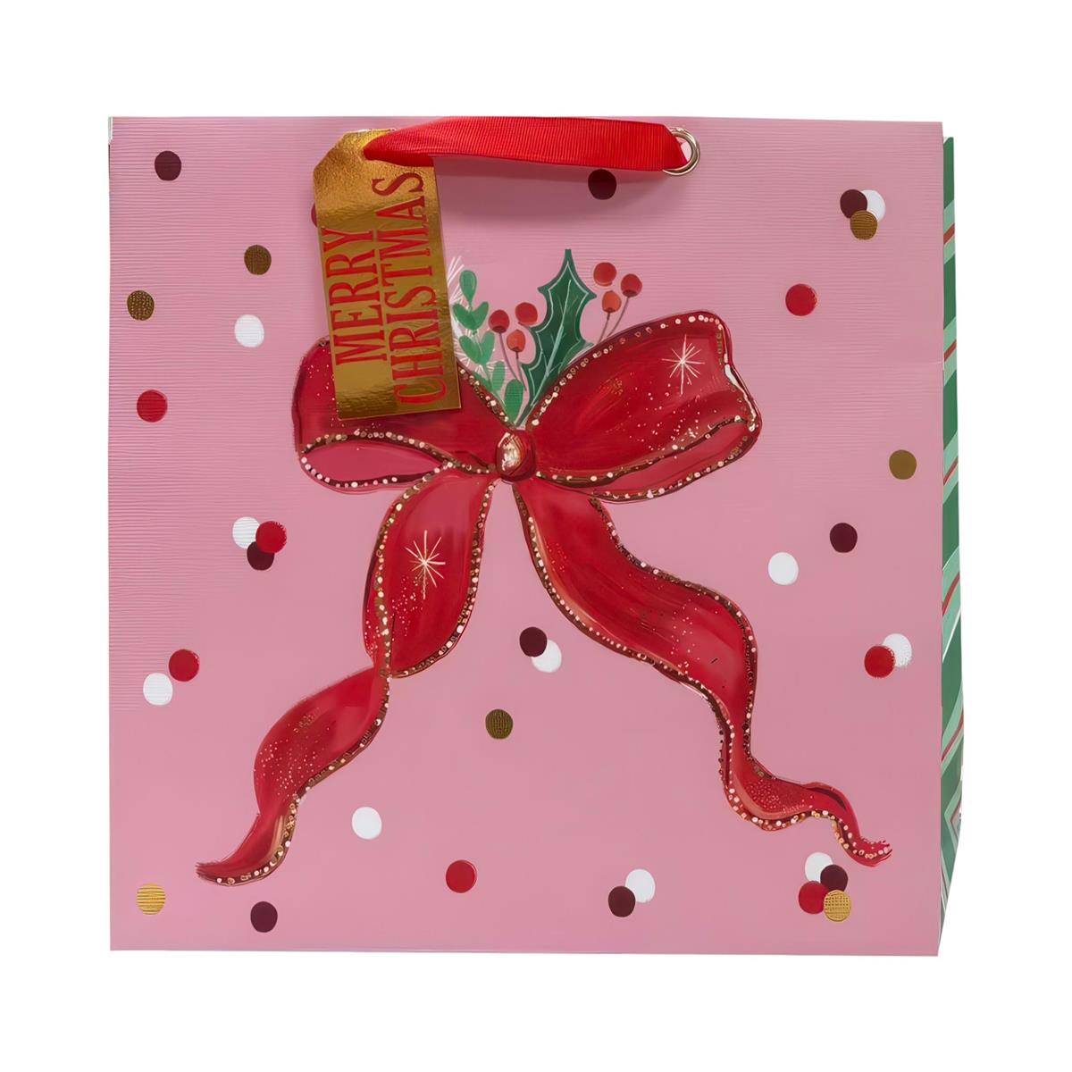 XL Gift Bag - Bow on Pink - 16.5"
