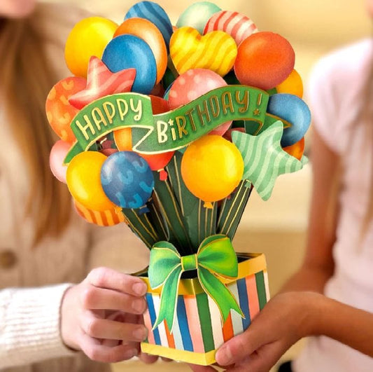 Pop Up Card - Birthday Balloons - 11"