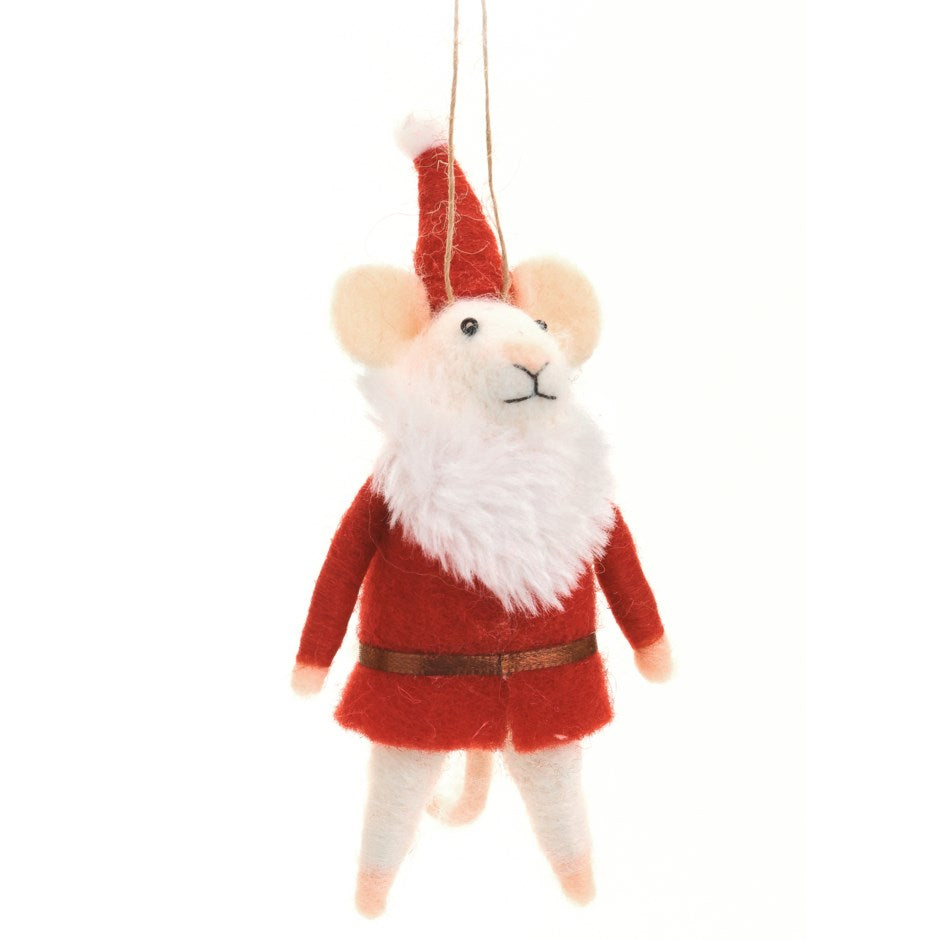 Ornament - Felt - Mouse Santa