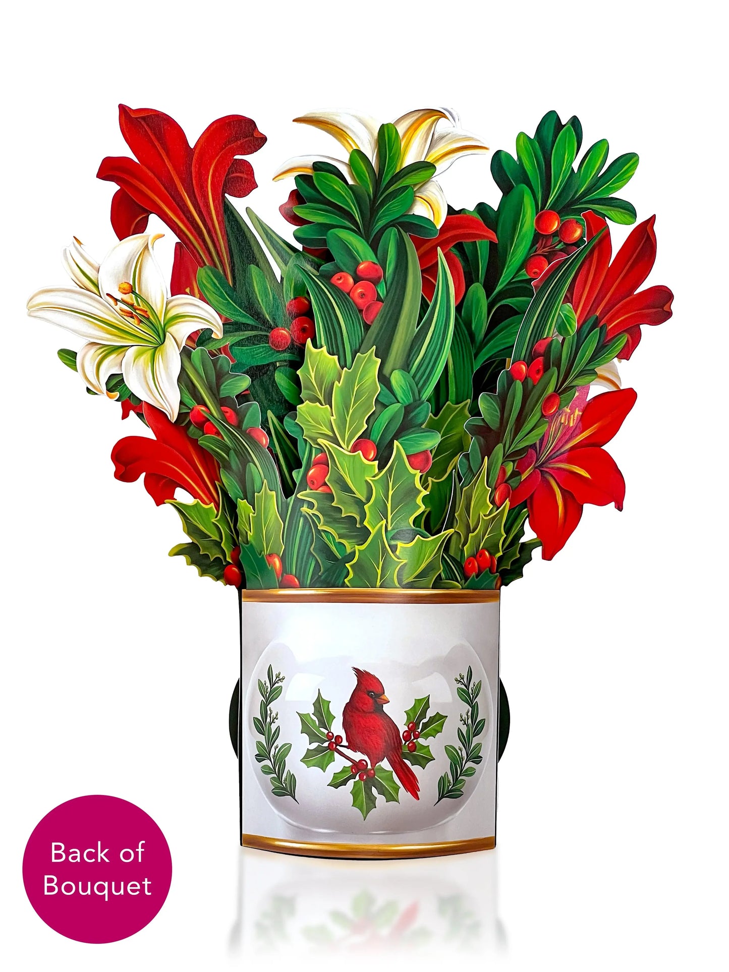 Paper Bouquet - Winter Joy Poinsettias - 12"