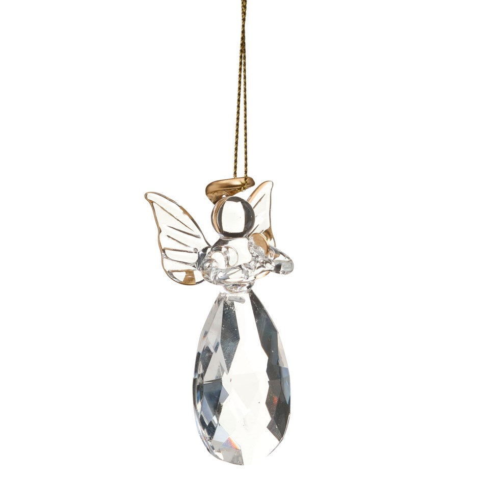 Ornament - Mini Gold Glass Angel