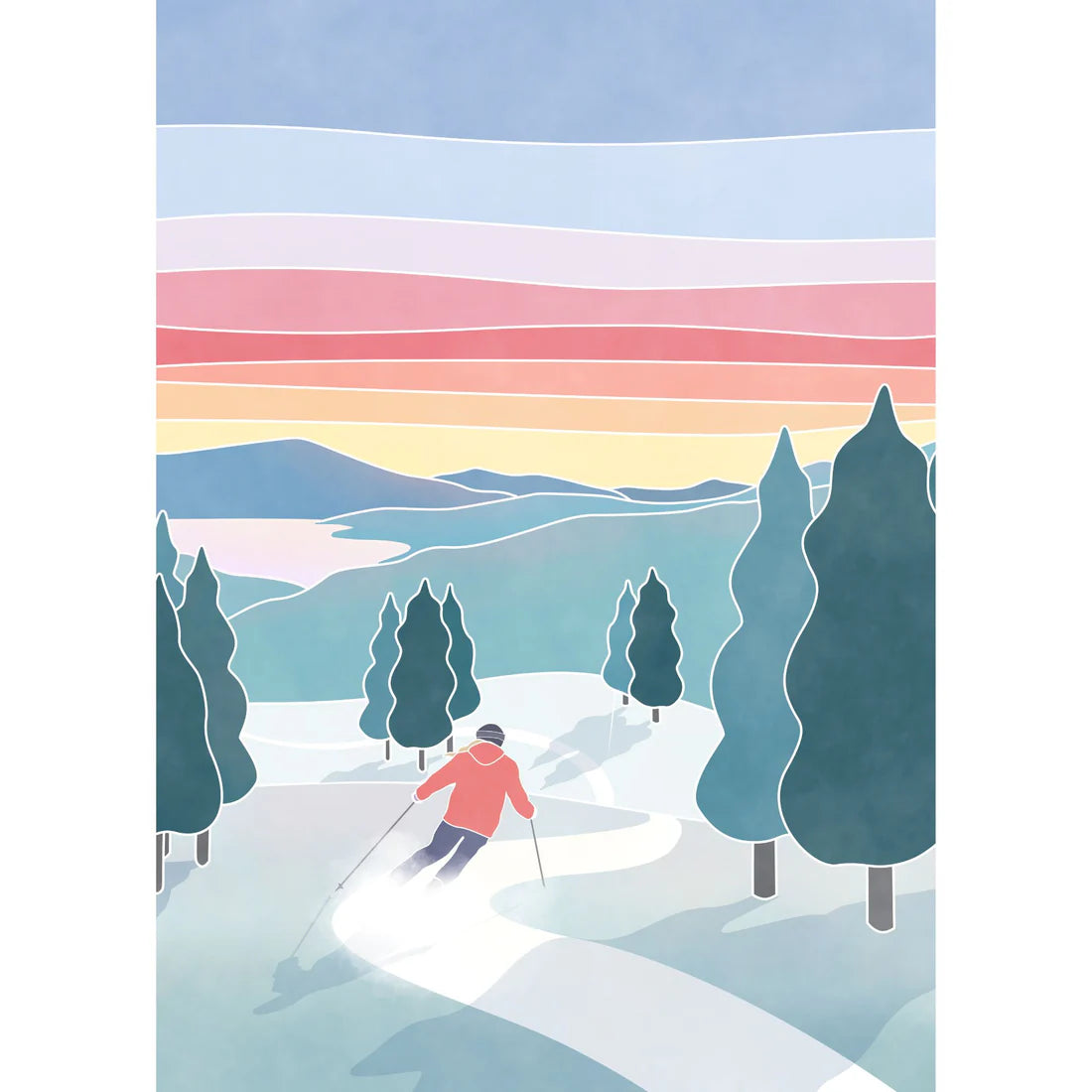 Puzzle - Sunset Ski - 500 Piece