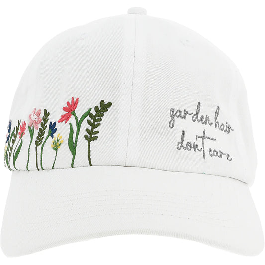 Hat - Embroidered Floral - Garden Hair Don't Care