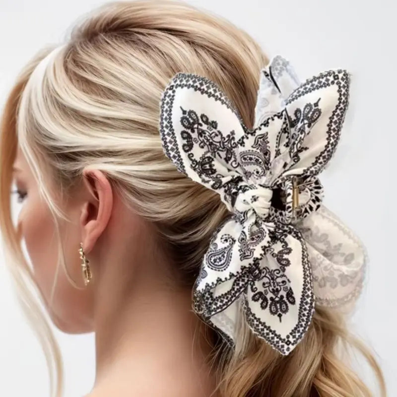Hair Claw - Vintage Paisley Boho