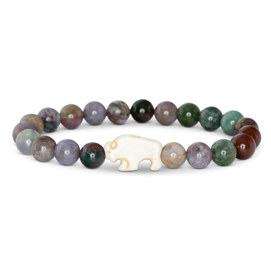 Animal Tracking Bracelet - Bison - Prairie Stone