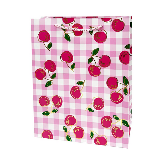 Medium Gift Bag - Cherries - 9"