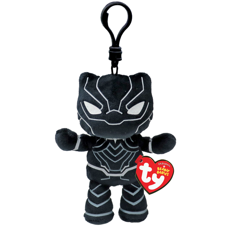 Stuffy Keychain - Ty - Black Panther 5"