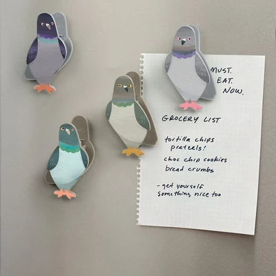 Bag Clips - Peckish Pigeons - Set of 4