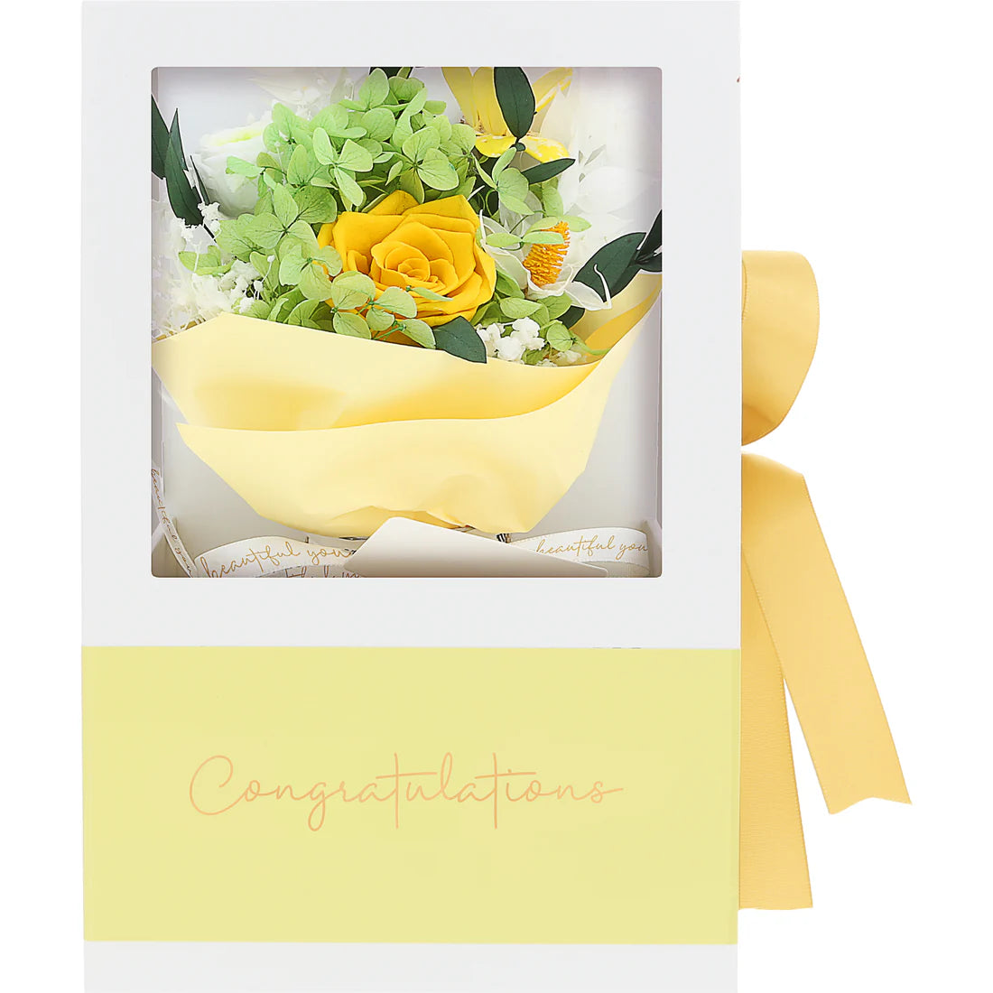 Preserved Bouquet - Congratulations - Yellow