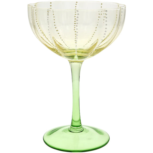 Stemmed Flower Glass - Grandma - Yellow 10oz