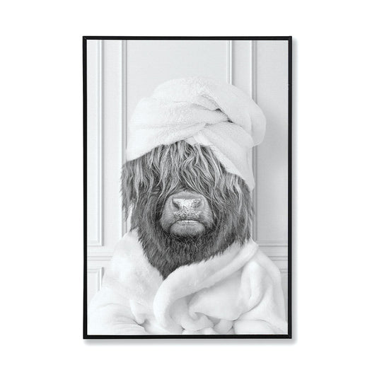 Wall Art - Highland In Towel - 12 x 8"