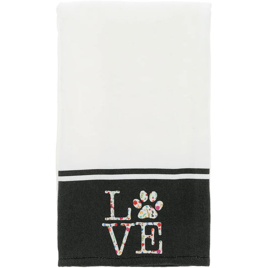 Tea Towel - Paw Print - Love