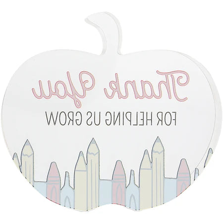 Plaque - Apple - Helping Us Grow 3.5"